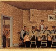 Grant Wood The Thresher-s supper Spain oil painting artist